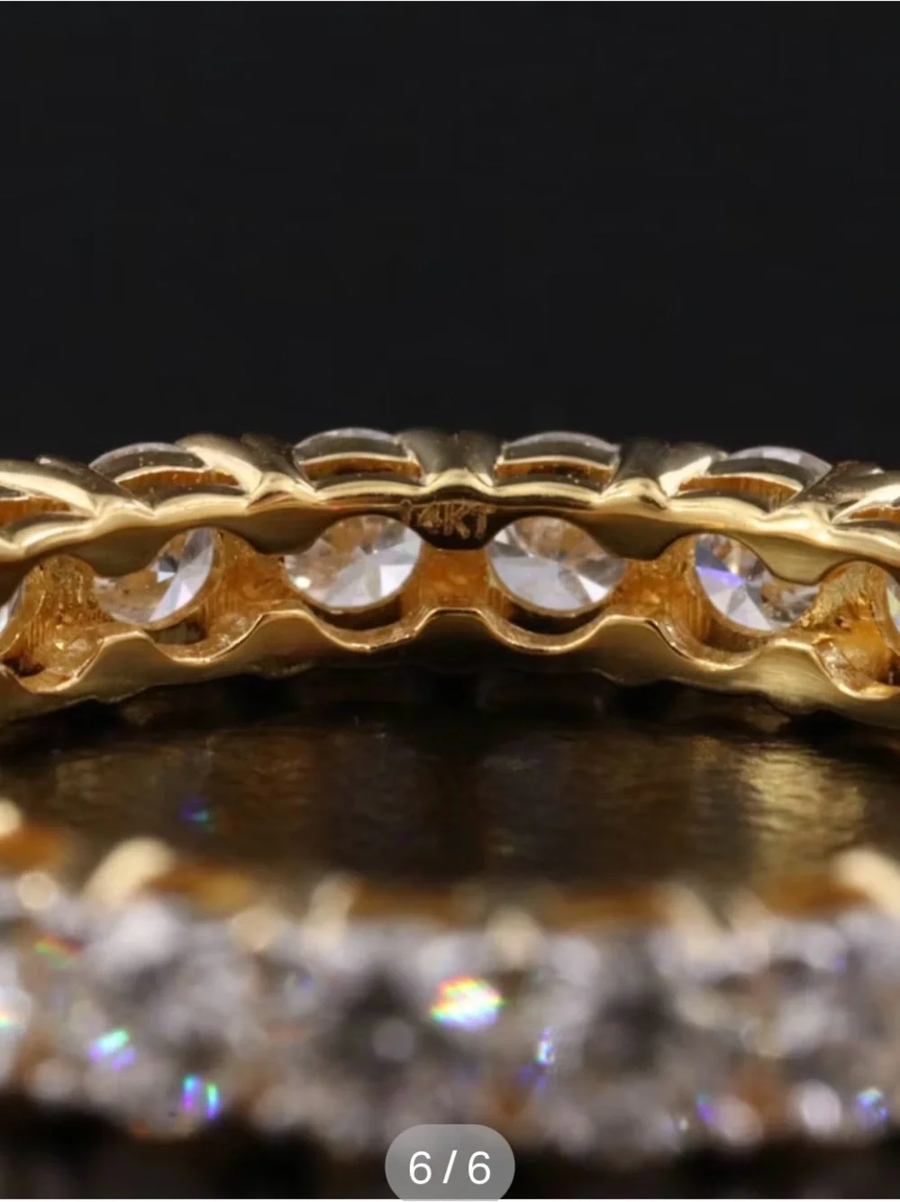 14K Yellow Gold & Lab Grown Diamond Eternity Band